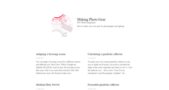 Desktop Screenshot of making-photo-gear.com