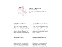 Tablet Screenshot of making-photo-gear.com